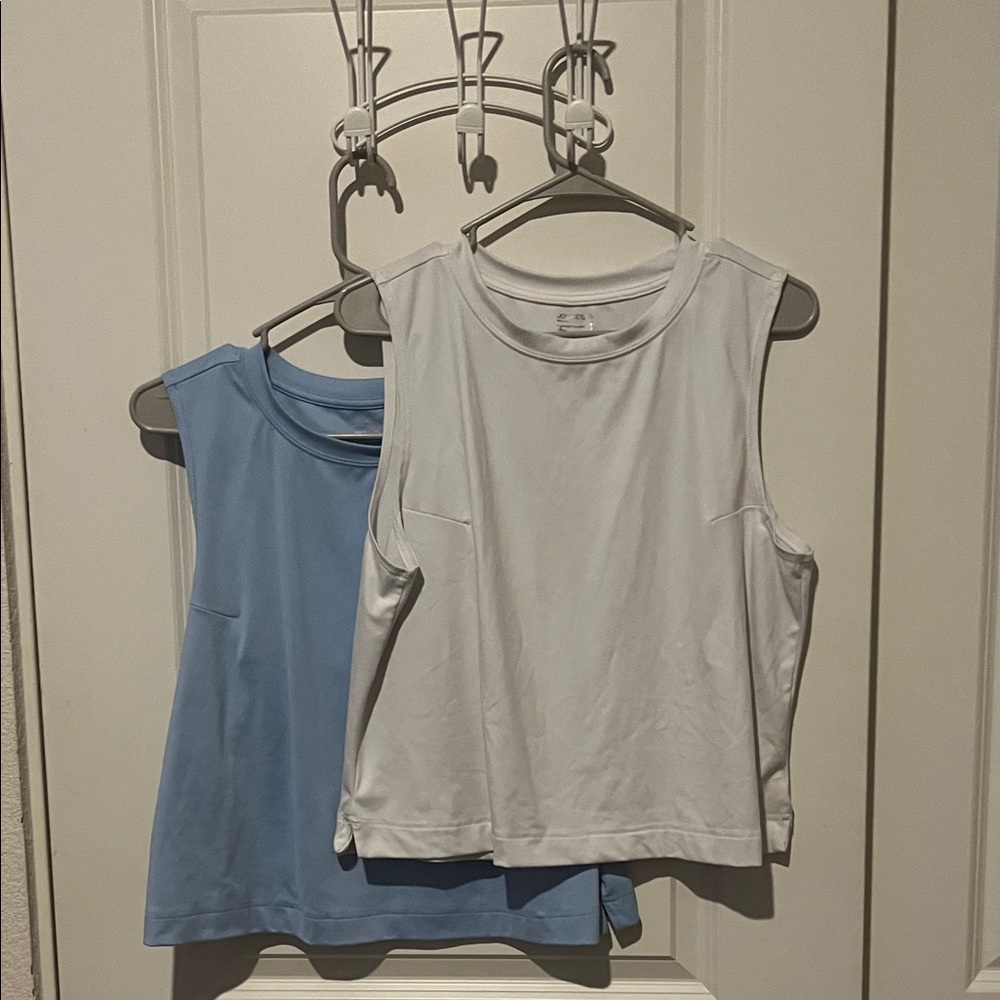 Jockey Women's Tank Tops - White and Blue